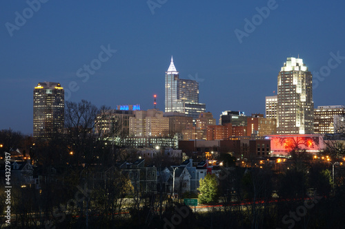 Raleigh North Carolina skyline at night © PT Hamilton