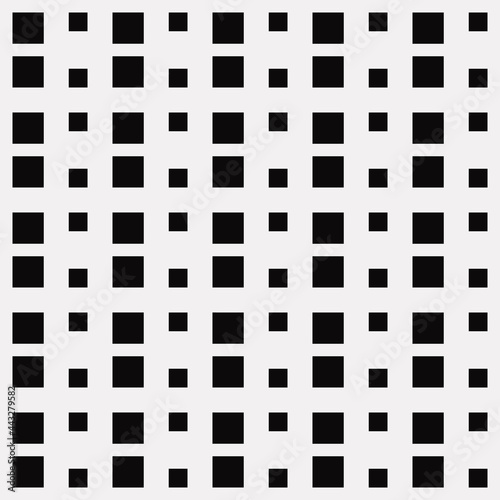 Black squares rows. Vector simple squares pattern.