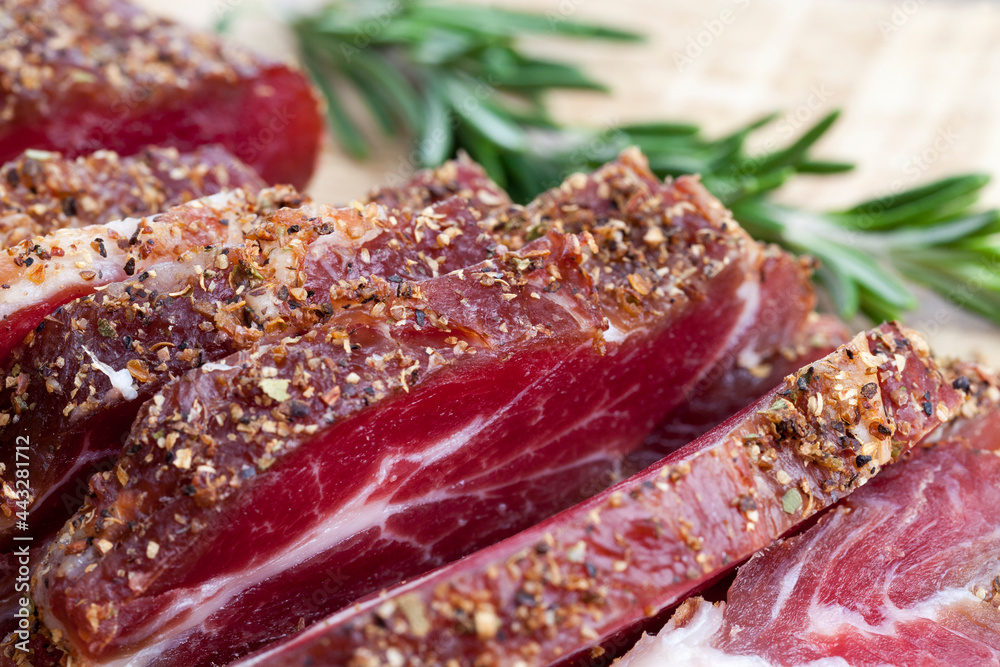 Obraz premium beef meat with lard