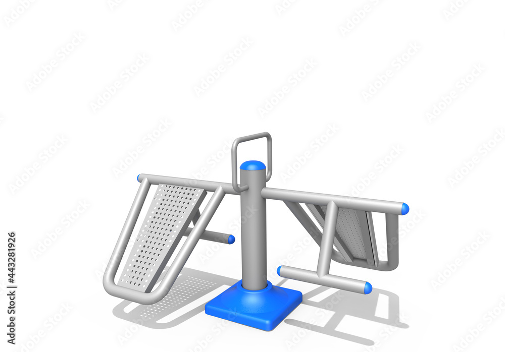 3d realistic fitness shuttle device tool isolated on white background