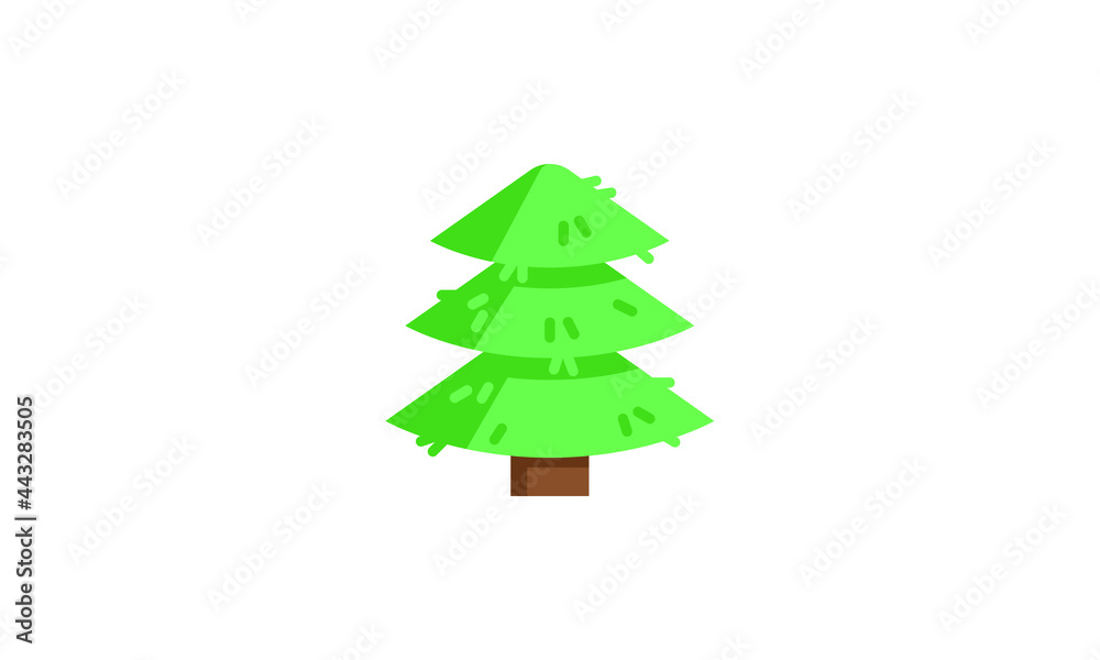 Obraz premium christmas tree silhouette various