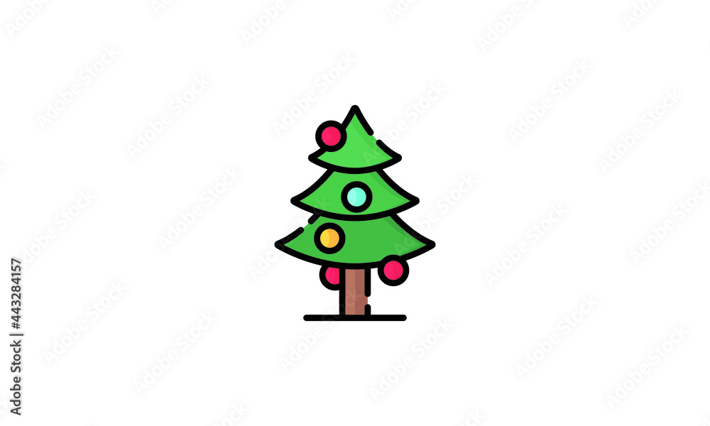 Christmas Tree Vector Silhouette