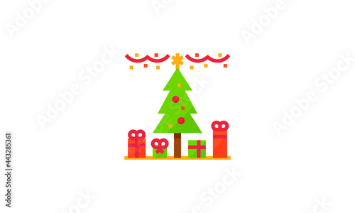 Christmas Tree Vector Silhouette
