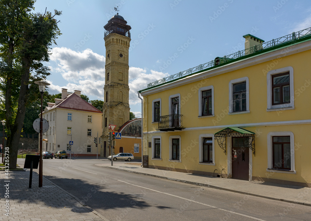 Castle street, one of the oldest city streets in the center of Grodno.