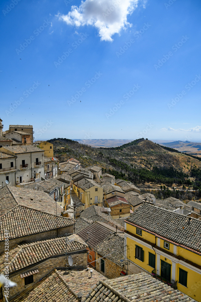 Panoramic view of Sant'Agata di Puglia, a medieval village of southern Italy.