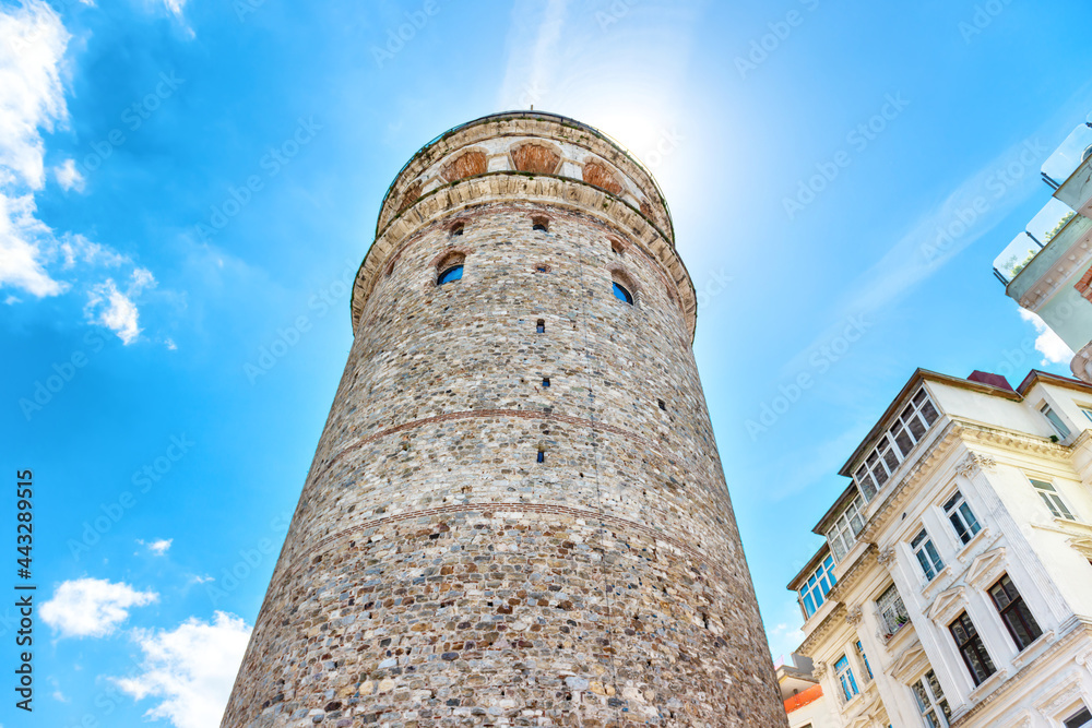 Galata tower building landmark, Istanbul,  Turkey