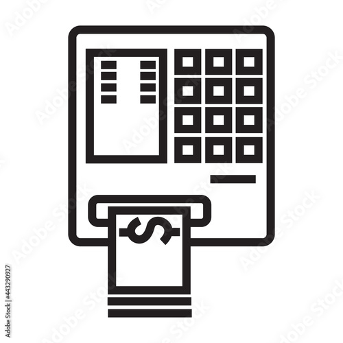 Cash withdrawal icon.Vector illustration