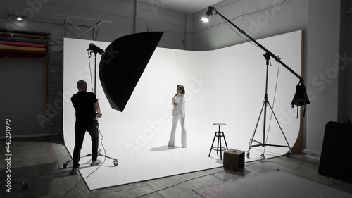 Leinwand Poster Fashion photography in a photo studio