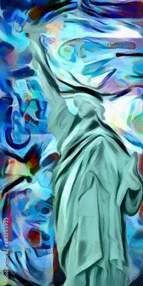 Liberty statue abstract Liberty statue abstract