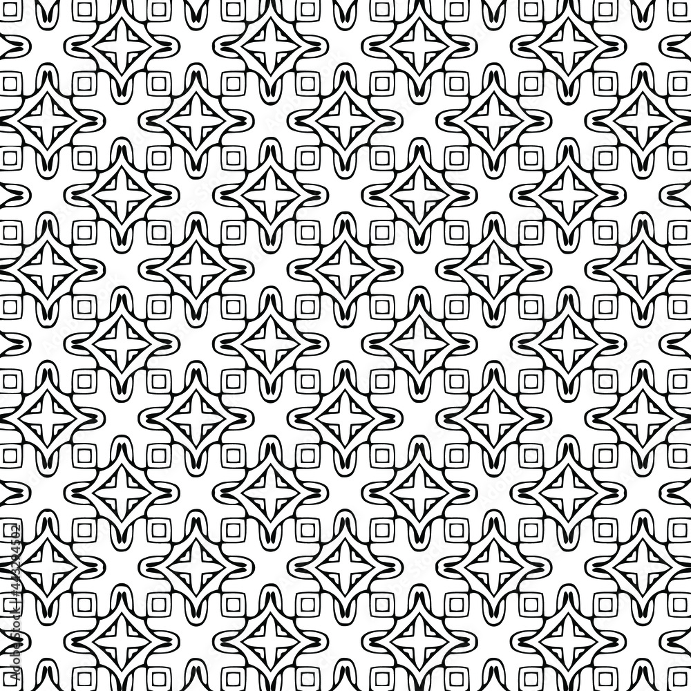 floral seamless pattern background.Geometric ornament for wallpapers and backgrounds. Black and white pattern. floral seamless pattern background.Geometric ornament for wallpapers and backgrounds. Black and white pattern.
