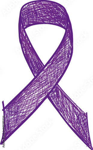 Pancreatic Cancer Awareness Realistic Ribbon isolated on white background