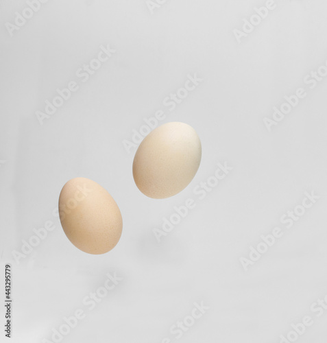 whole eggs on a white