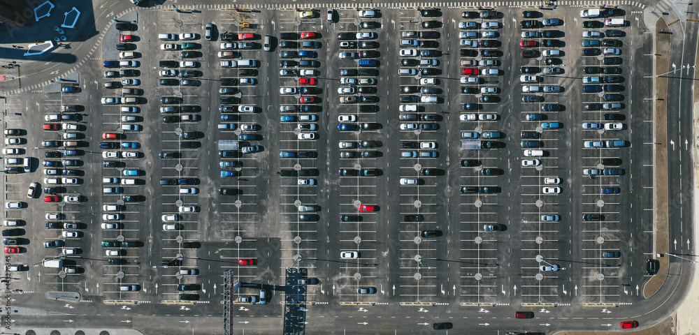 Parking lot from above Parking lot from above
