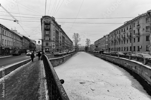 Rivers and canals of St. Petersburg, Russia.