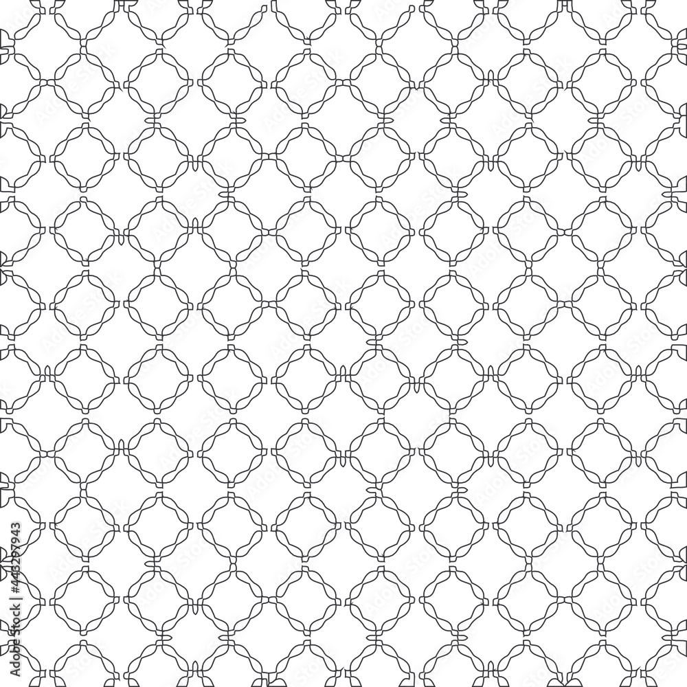 Naklejka premium Vector geometric pattern. Repeating elements stylish background abstract ornament for wallpapers andbackgrounds. Black and white colors 