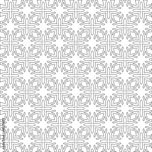 Vector geometric pattern. Repeating elements stylish background abstract ornament for wallpapers andbackgrounds. Black and white colors 