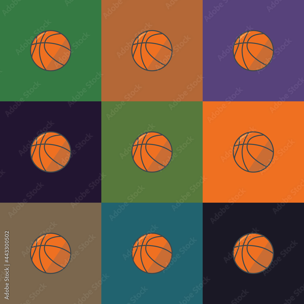 pattern with basketball