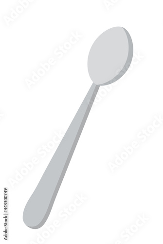 A teaspoon on a white background for use in clipart or web design