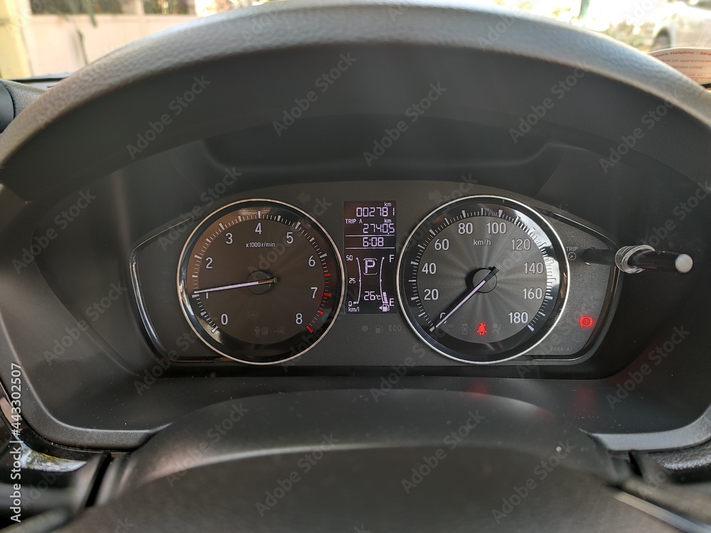 dashboard with speedometer