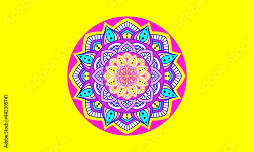 Mandala coloring book for kids mandala coloring page yellow background