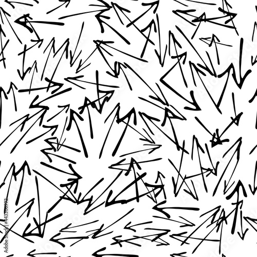 Fototapeta Naklejka Na Ścianę i Meble -  Seamless pattern with doodle arrows