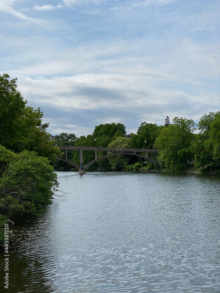 bridge over the river in Guelph, Ontario