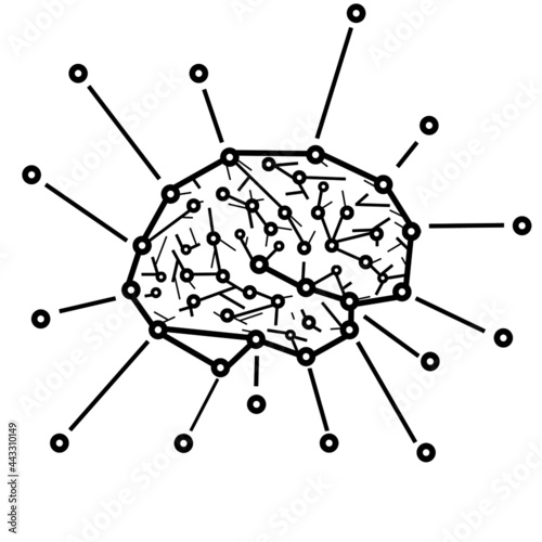 Brain connectivity exploding nodes