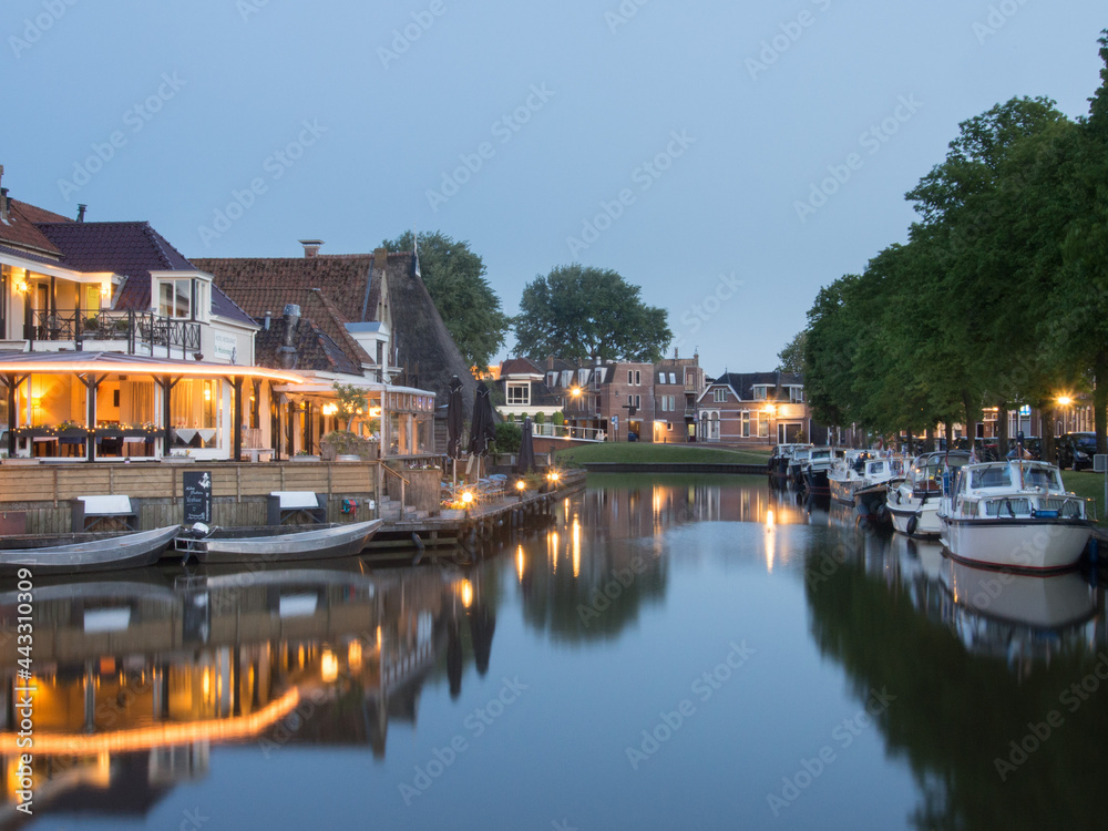 Beautiful lidle village in Friesland, Netherlands