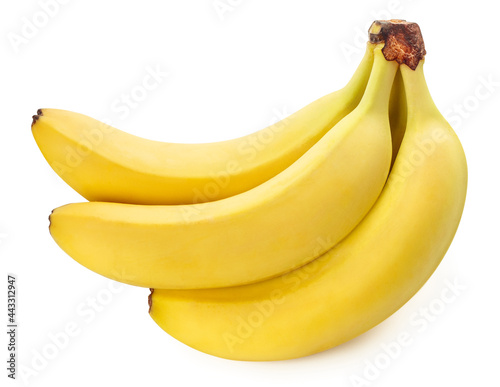Bunch of ripe bananas, isolated on white background
