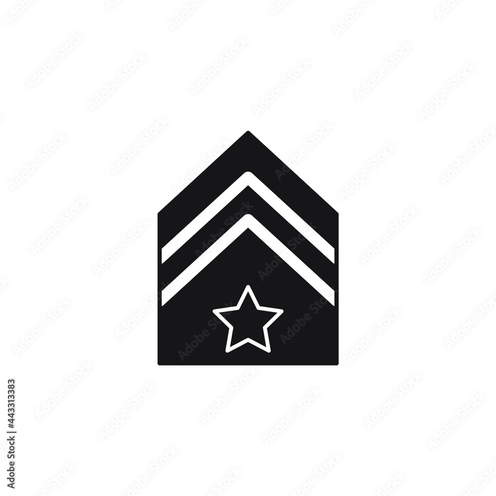 Fototapeta premium Military Rank Badge Emblem icons symbol vector elements for infographic web
