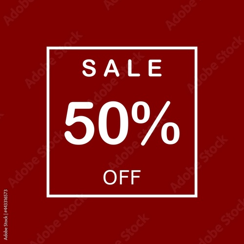 50% discount promotion banner. suitable for online sales