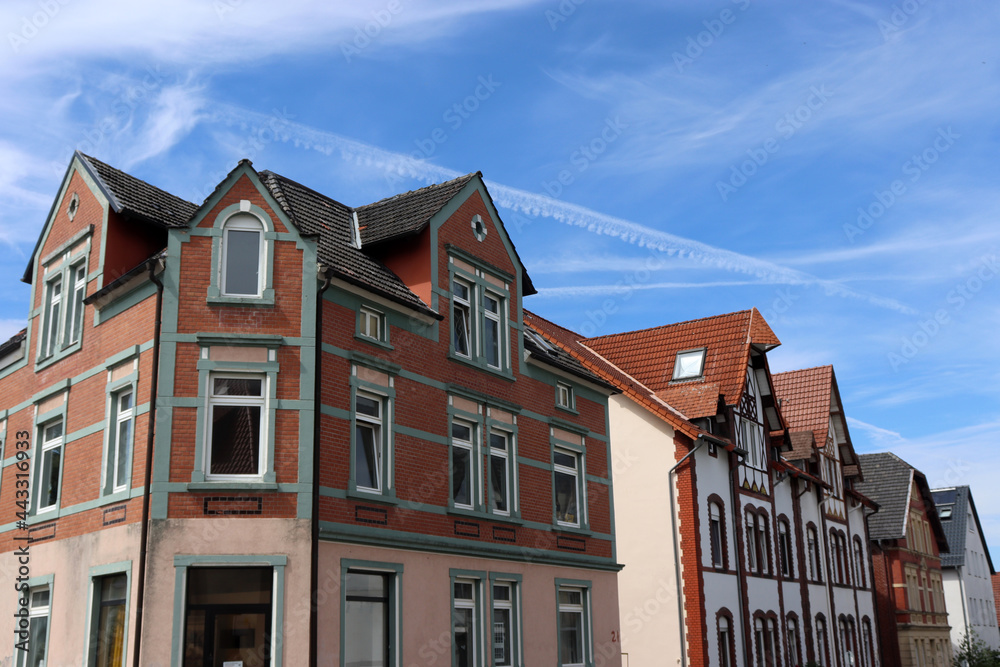 Historische Fassaden im Altbauviertel im Bielefelder Westen, Bielefeld, NRW, Germany