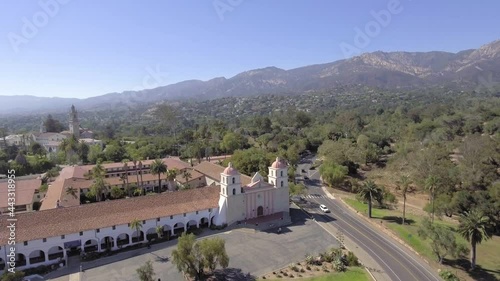 Flying near Santa Barbara, CA mission