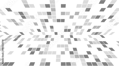 Pixel perspective. Vector abstract illustration. Screen saver, background.