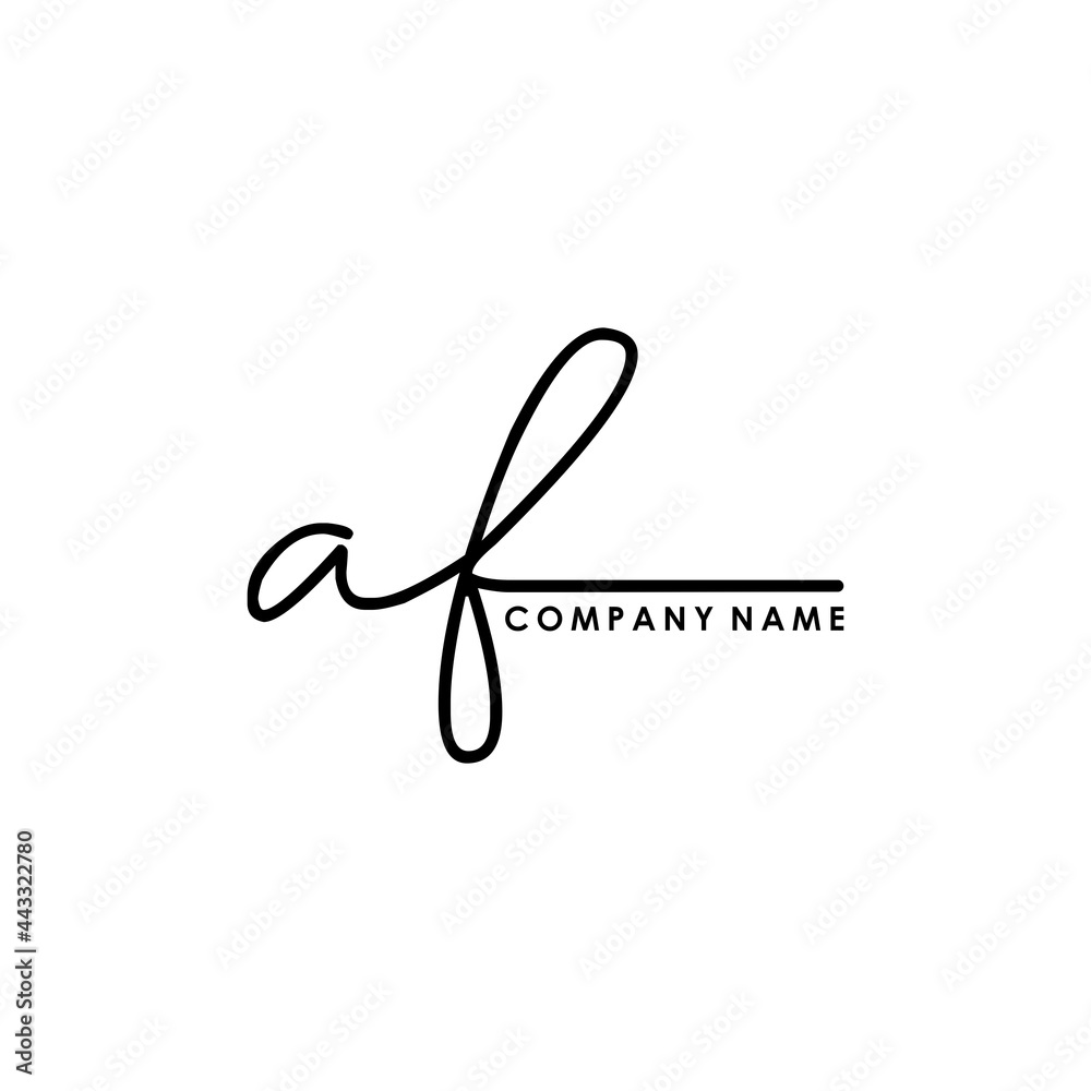 AF Initial handwriting logo