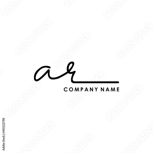 AR Initial handwriting logo