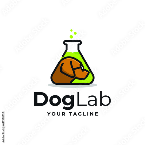 AWESOME DOG LAB LOGO TEMPLATE