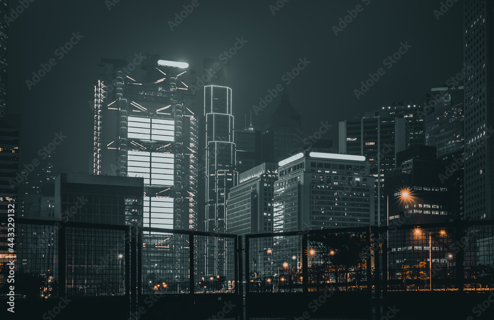 Modern Hong Kong Architecture, image Black and gold style