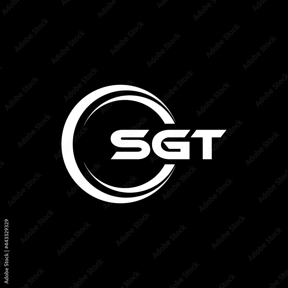 SGT letter logo design in illustration. Vector logo, calligraphy designs  for logo, Poster, Invitation, etc. 14726416 Vector Art at Vecteezy