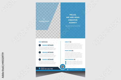 Professional corporate business flyer design template