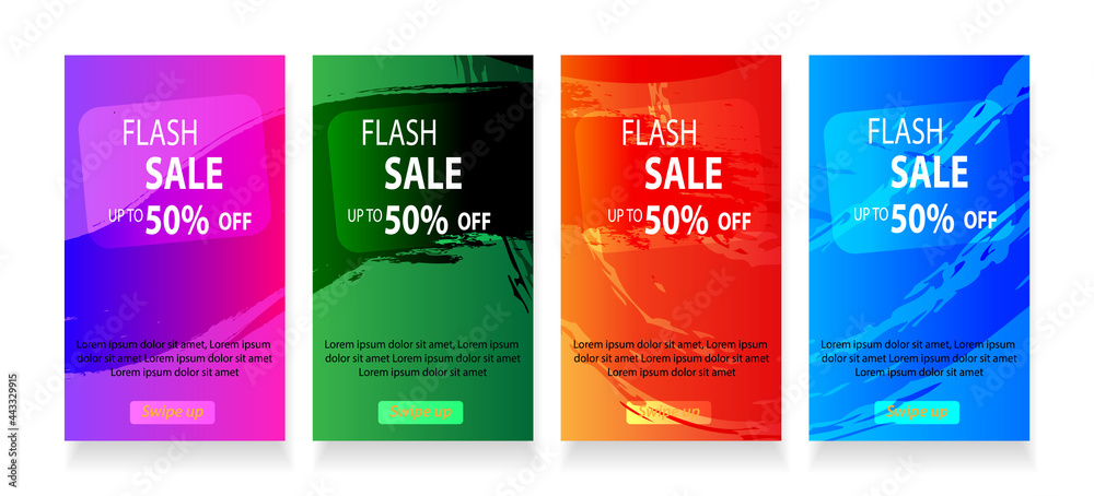 abstract mobile for flash sale banners. Sale banner template design, Flash sale special offer set - vector abstract mobile for flash sale banners. Sale banner template design, Flash sale special offer set - vector