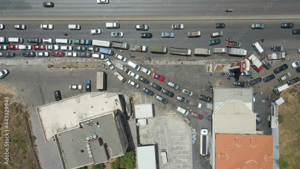 Lebanon crisis: Tens of cars line up near the very few open gas stations in Lebanon Lebanon crisis: Tens of cars line up near the very few open gas stations in Lebanon