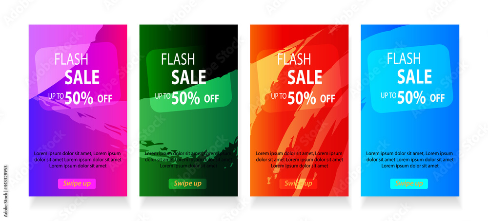 abstract mobile for flash sale banners. Sale banner template design, Flash sale special offer set - vector abstract mobile for flash sale banners. Sale banner template design, Flash sale special offer set - vector