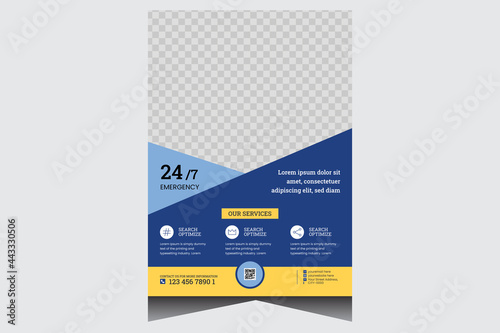 Promotional medical flyer design template