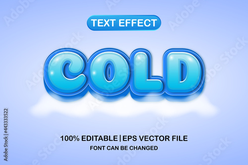 cold 3d editable text effect