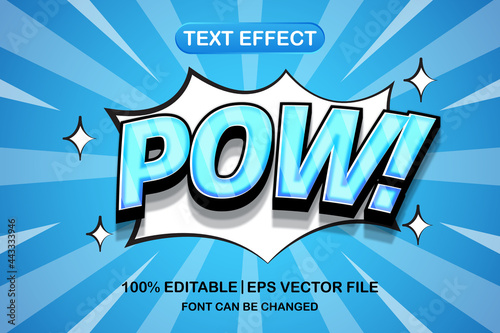 pow 3d editable text effect