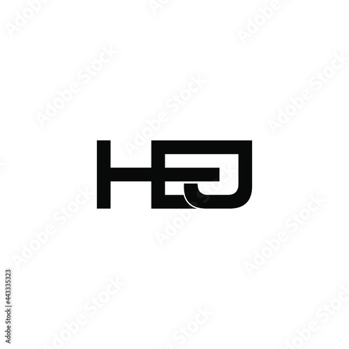 hej letter original monogram logo design