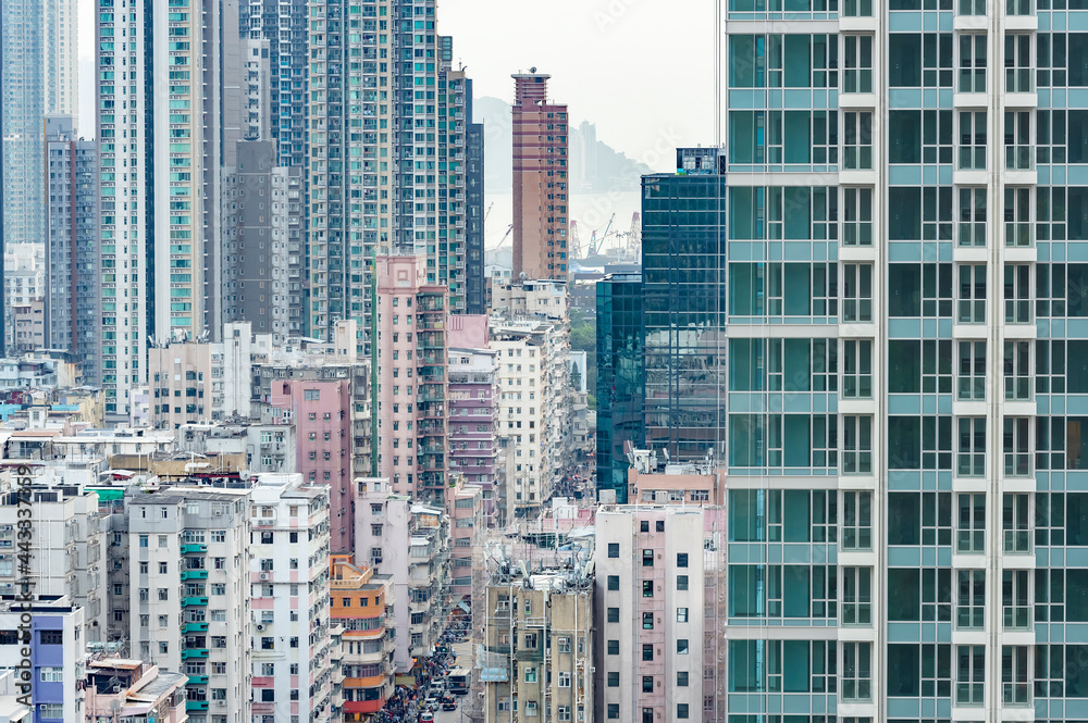 High rise residential building in Hong Kong city