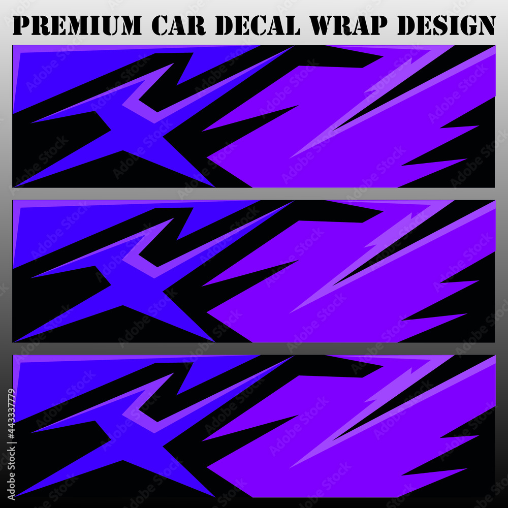 sport car decal wrap design vector