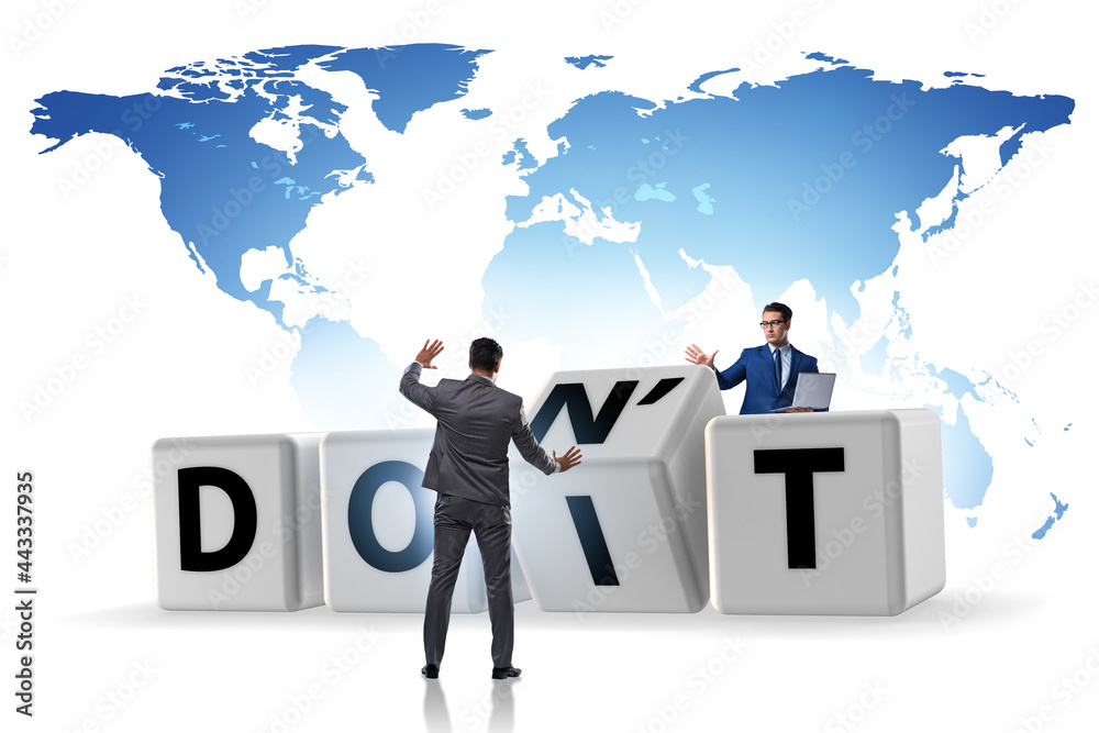 Determination concept with rotating cubes